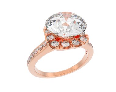 Beyaz arka planda izole edilmiş değerli taşları olan yüzük.. 