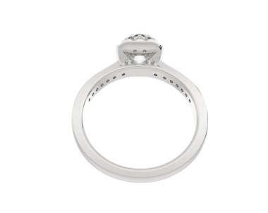 Beyaz arka planda izole edilmiş değerli taşları olan yüzük.. 