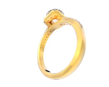 Beyaz arka planda izole edilmiş değerli taşları olan yüzük.. 