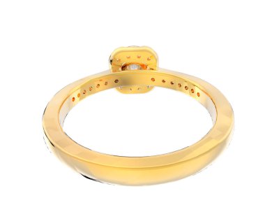 Beyaz arka planda izole edilmiş değerli taşları olan yüzük.. 