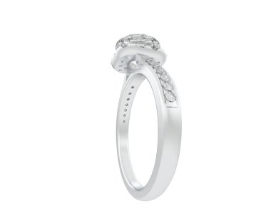 Beyaz arka planda izole edilmiş değerli taşları olan yüzük.. 