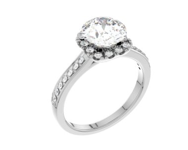 Beyaz arka planda izole edilmiş değerli taşları olan yüzük.. 