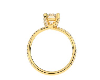 Beyaz arka planda izole edilmiş değerli taşları olan yüzük.. 