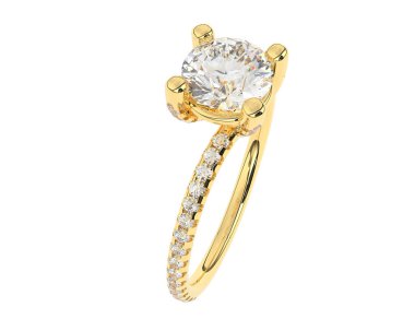 Beyaz arka planda izole edilmiş değerli taşları olan yüzük.. 