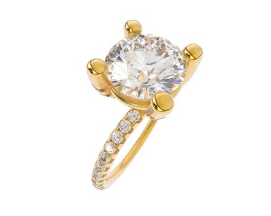 Beyaz arka planda izole edilmiş değerli taşları olan yüzük.. 