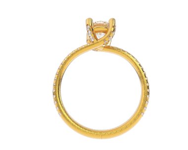 Beyaz arka planda izole edilmiş değerli taşları olan yüzük.. 