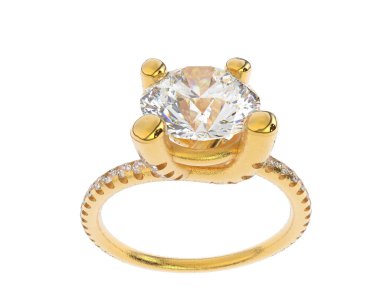 Beyaz arka planda izole edilmiş değerli taşları olan yüzük.. 