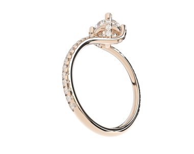 Beyaz arka planda izole edilmiş değerli taşları olan yüzük.. 