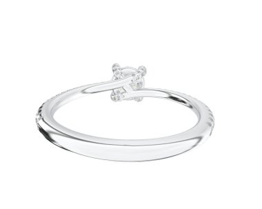 Beyaz arka planda izole edilmiş değerli taşları olan yüzük.. 