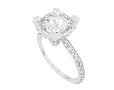 Beyaz arka planda izole edilmiş değerli taşları olan yüzük.. 