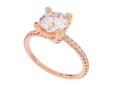 Beyaz arka planda izole edilmiş değerli taşları olan yüzük.. 