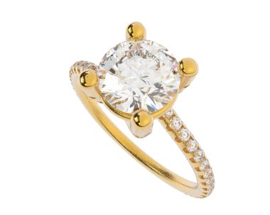 Beyaz arka planda izole edilmiş değerli taşları olan yüzük.. 