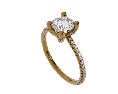 Beyaz arka planda izole edilmiş değerli taşları olan yüzük.. 