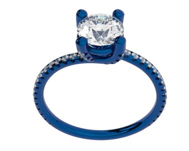 Beyaz arka planda izole edilmiş değerli taşları olan yüzük.. 