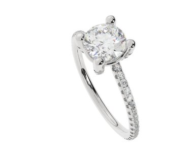 Beyaz arka planda izole edilmiş değerli taşları olan yüzük.. 