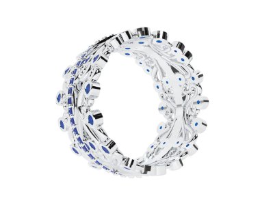 Nişan yüzüğü arka planda izole edildi. 