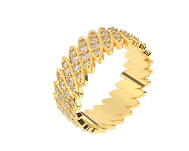 Nişan yüzüğü arka planda izole edildi. 