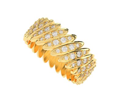 Nişan yüzüğü arka planda izole edildi. 