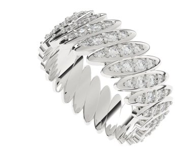 Nişan yüzüğü arka planda izole edildi. 