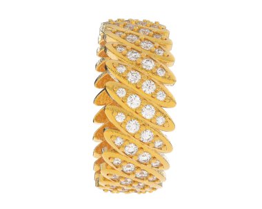 Nişan yüzüğü arka planda izole edildi. 