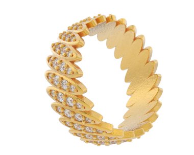 Nişan yüzüğü arka planda izole edildi. 