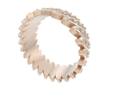 Nişan yüzüğü arka planda izole edildi. 