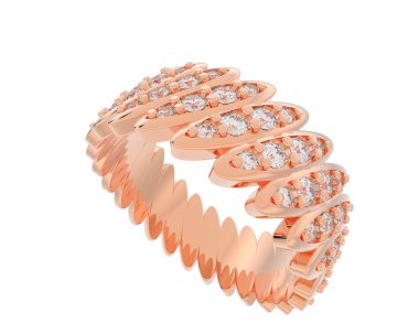 Nişan yüzüğü arka planda izole edildi. 