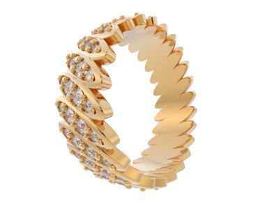 Nişan yüzüğü arka planda izole edildi. 