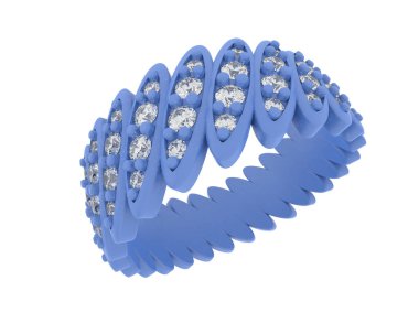 Nişan yüzüğü arka planda izole edildi. 