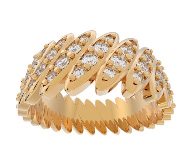 Nişan yüzüğü arka planda izole edildi. 