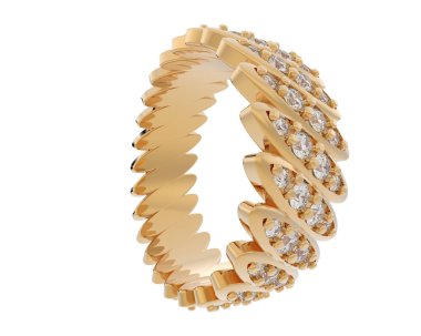 Nişan yüzüğü arka planda izole edildi. 