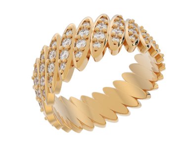 Nişan yüzüğü arka planda izole edildi. 