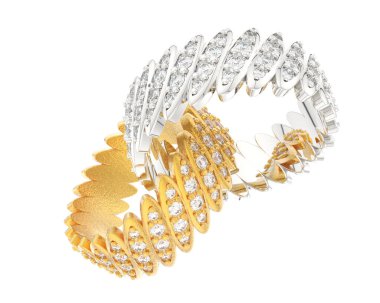 Beyaz arka planda izole edilmiş değerli taşları olan yüzükler. 