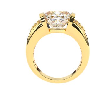 Nişan yüzüğü arka planda izole edildi. 