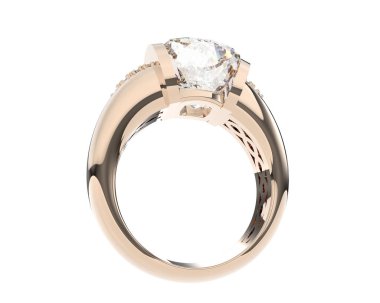 Nişan yüzüğü arka planda izole edildi. 