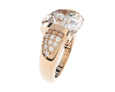 Nişan yüzüğü arka planda izole edildi. 