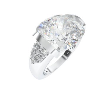 Nişan yüzüğü arka planda izole edildi. 