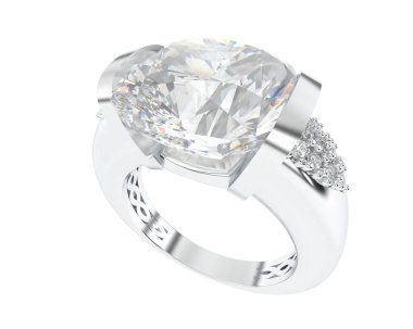 Nişan yüzüğü arka planda izole edildi. 