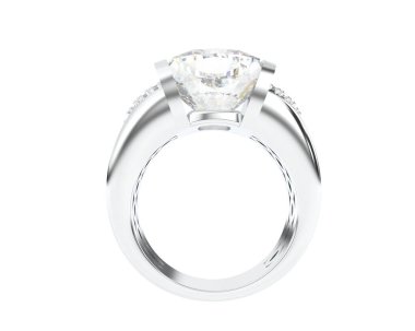 Nişan yüzüğü arka planda izole edildi. 