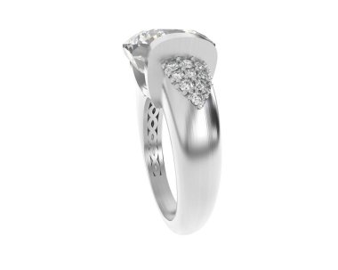 Nişan yüzüğü arka planda izole edildi. 