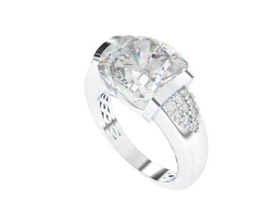 Nişan yüzüğü arka planda izole edildi. 