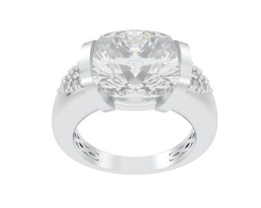 Nişan yüzüğü arka planda izole edildi. 