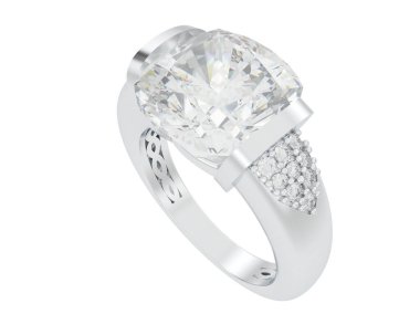 Nişan yüzüğü arka planda izole edildi. 