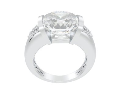 Nişan yüzüğü arka planda izole edildi. 