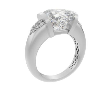 Nişan yüzüğü arka planda izole edildi. 