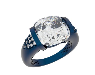 Nişan yüzüğü arka planda izole edildi. 