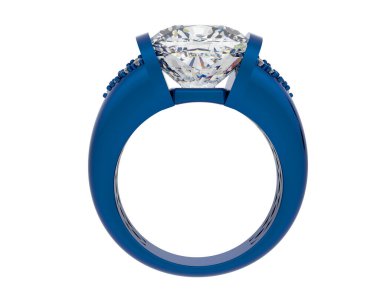 Nişan yüzüğü arka planda izole edildi. 