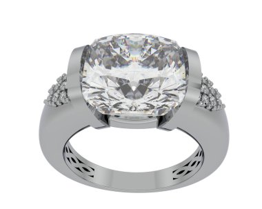 Nişan yüzüğü arka planda izole edildi. 