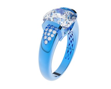 Nişan yüzüğü arka planda izole edildi. 