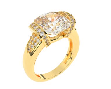 Nişan yüzüğü arka planda izole edildi. 